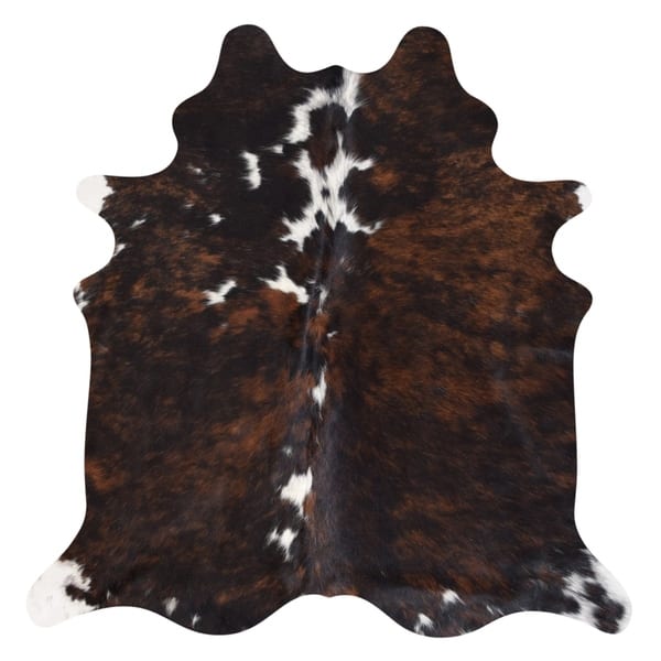 Shop Real Cowhide Rug Brindle White Free Shipping Today