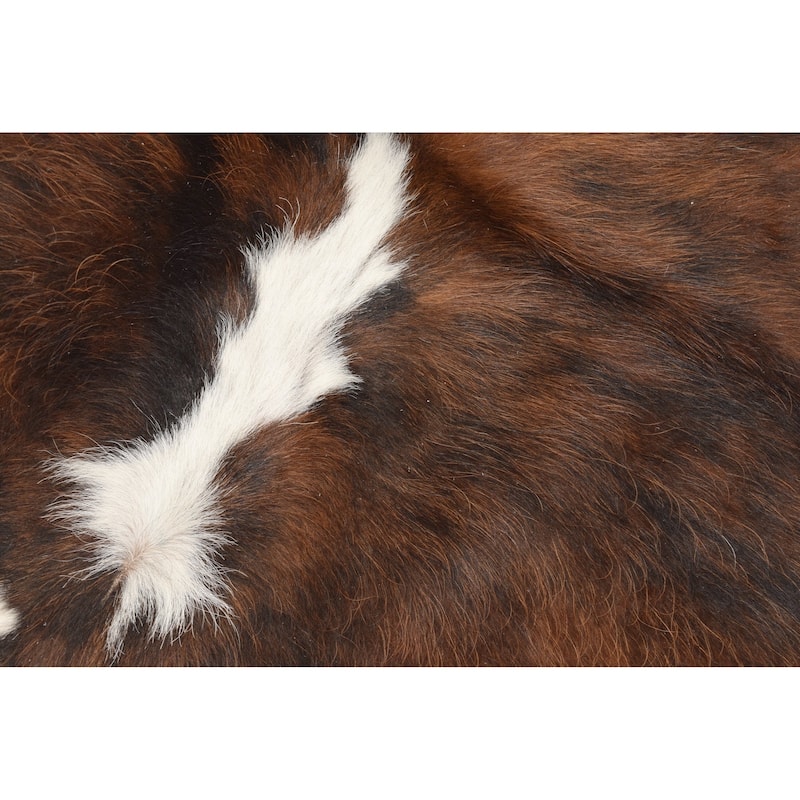 Real Cowhide Rug Brindle & White