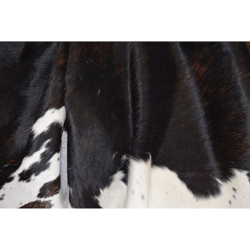 Real Cowhide Rug Brindle & White