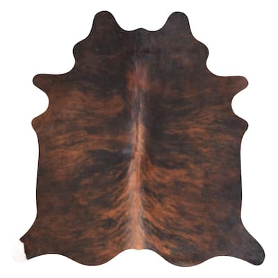 Real Cowhide Rug Dark Brindle