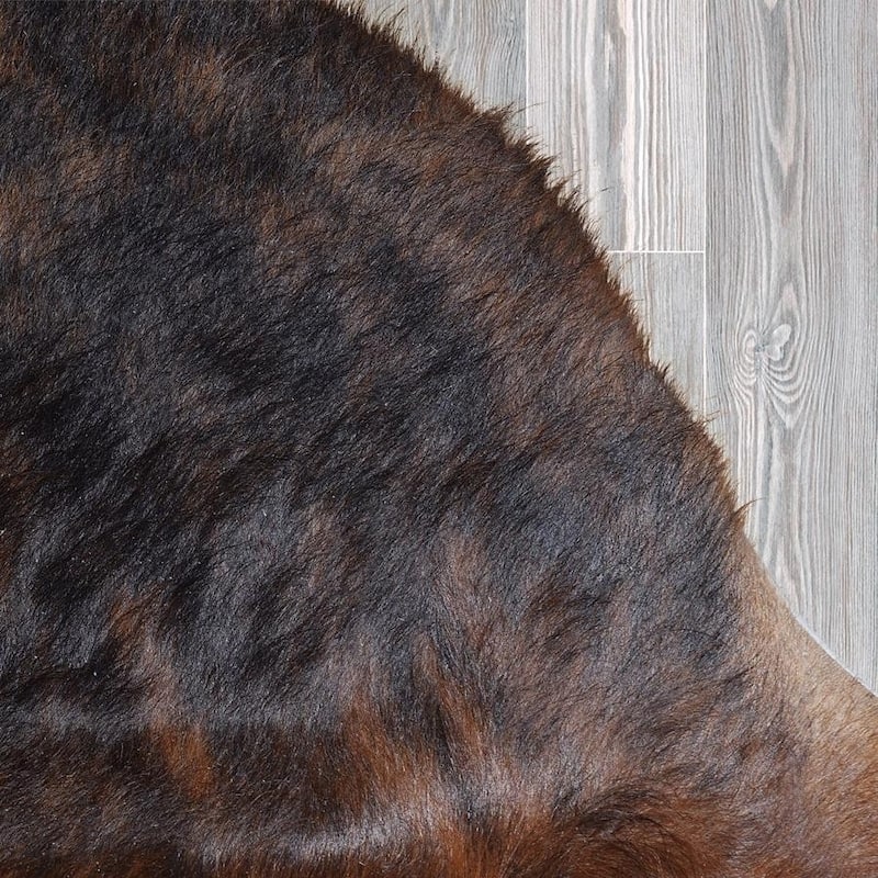 Real Cowhide Rug Dark Brindle