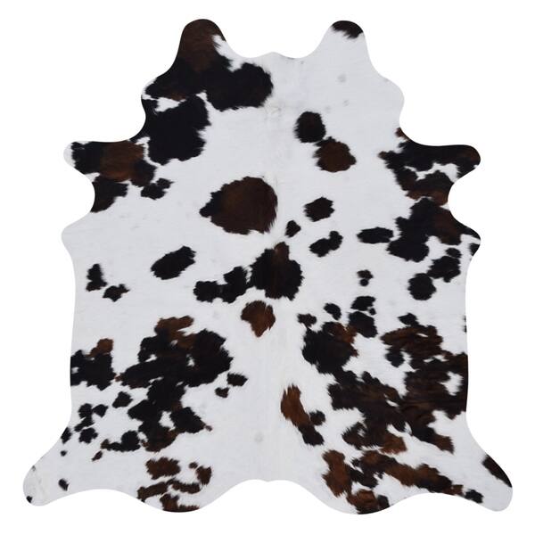 slide 1 of 4, Real Cowhide Rug Salt&Pepper Tricolor