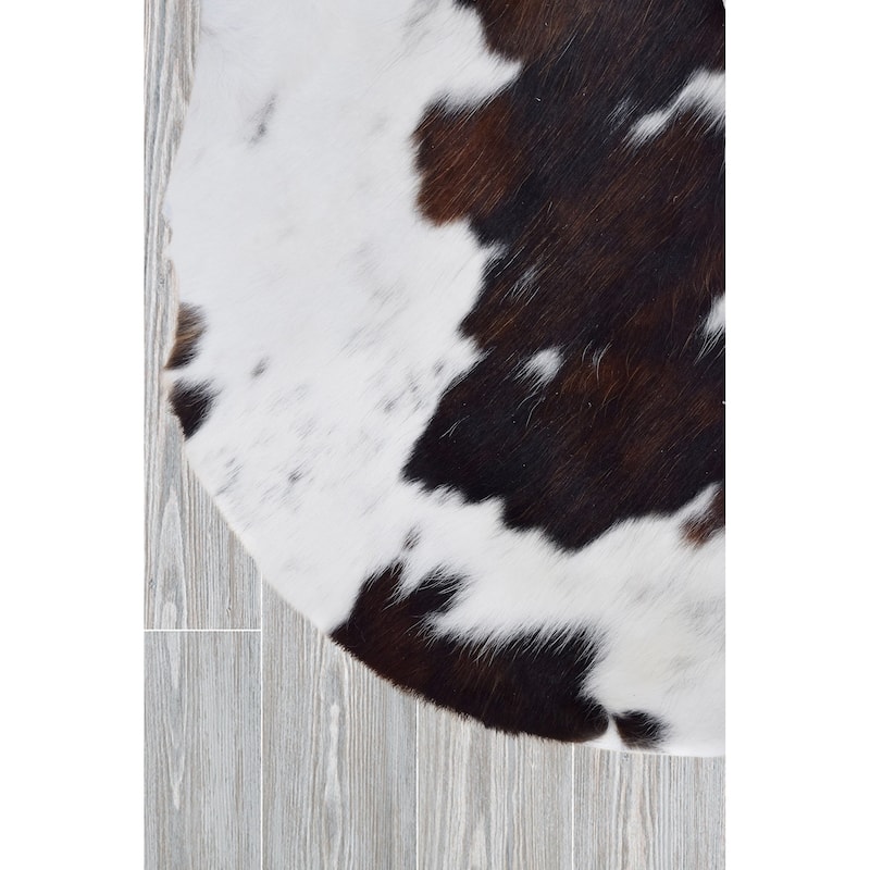 Real Cowhide Rug Tricolor & White