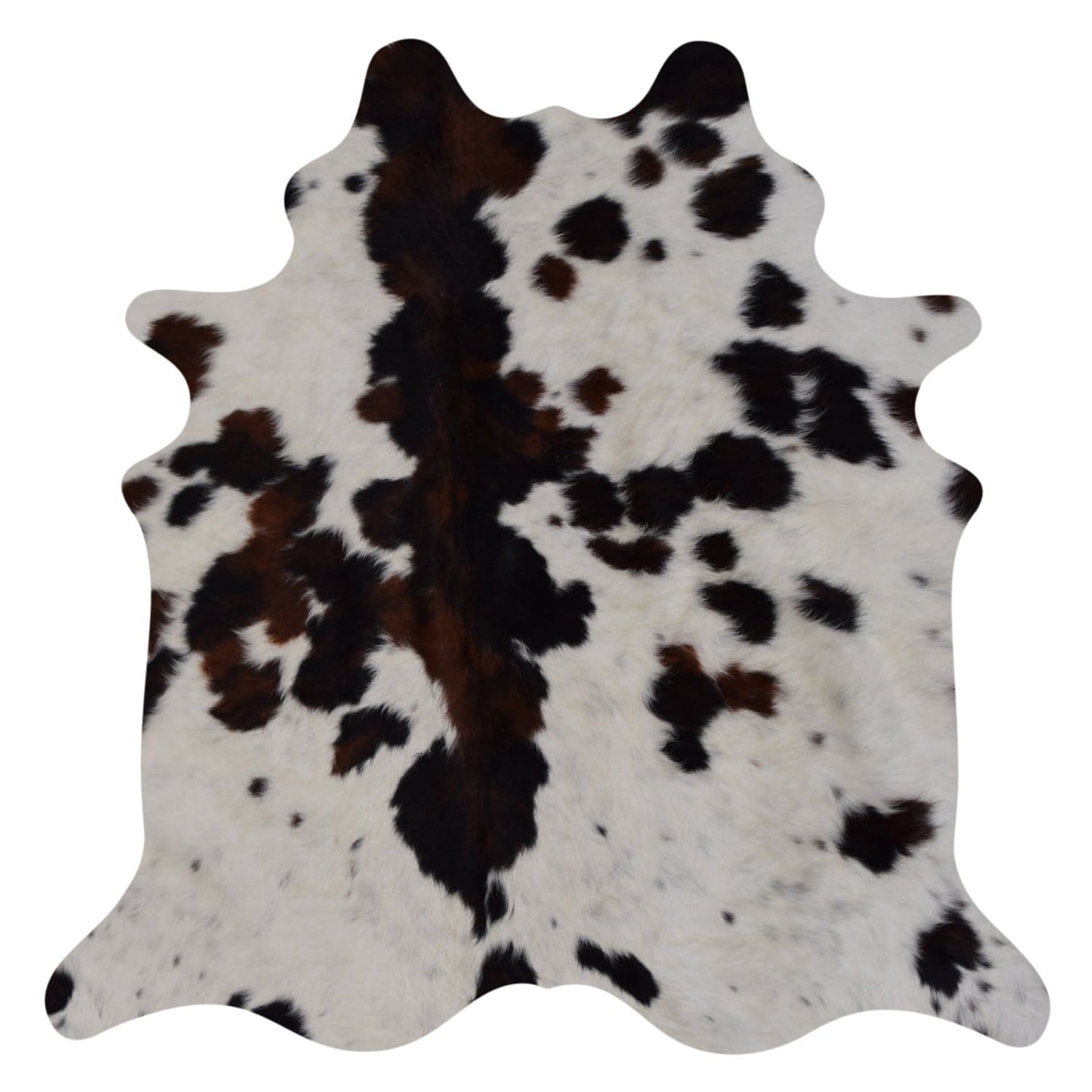Shop Real Cowhide Rug Tricolor Spine On Sale Free Shipping