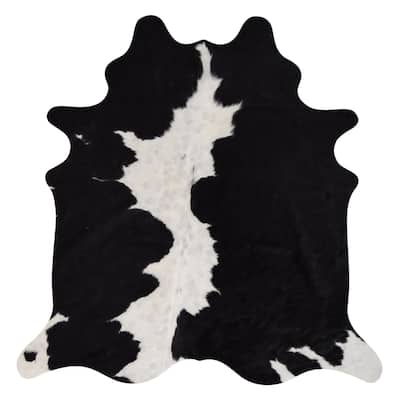 Real Cowhide Rug Black & White