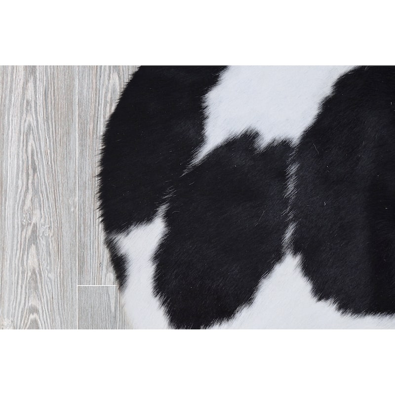 Real Cowhide Rug Black & White