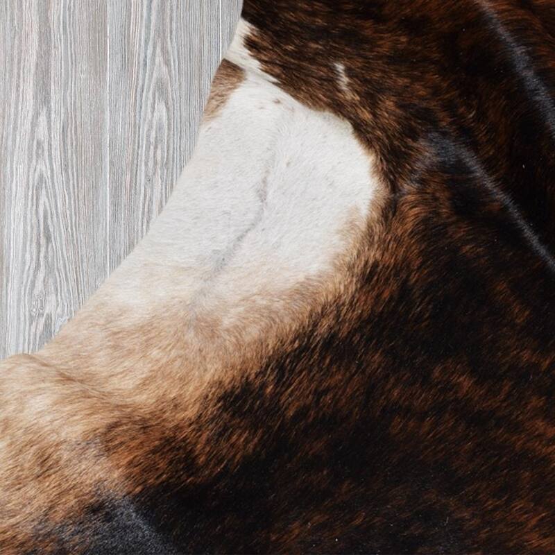 Real Cowhide Rug Dark Brindle