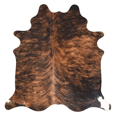 Real Cowhide Rug Dark Brindle