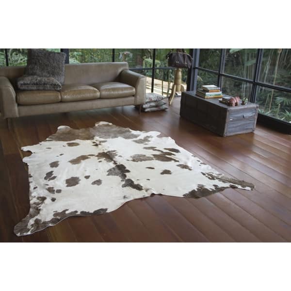 Shop Real Cowhide Rug Grey And White Overstock 22868464