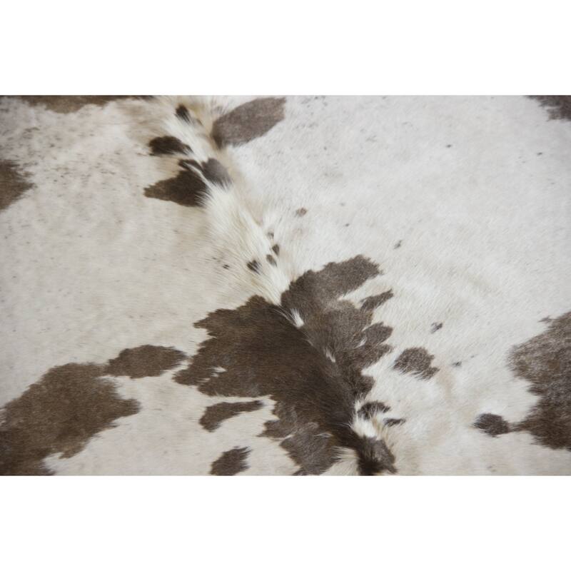 Real Cowhide Rug Grey and White