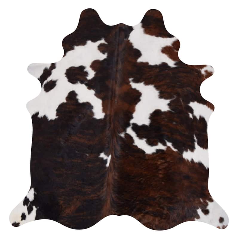Real Cowhide Rug Tricolor & White