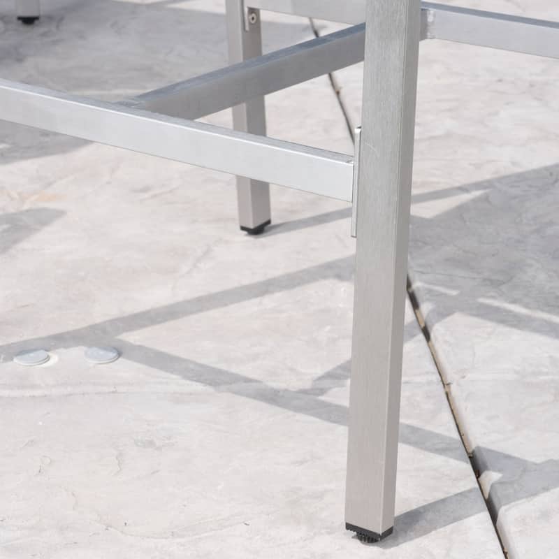 Cape Coral Outdoor 29.50 Inch Mesh Aluminum Barstools (Set of 2) by Christopher Knight Home