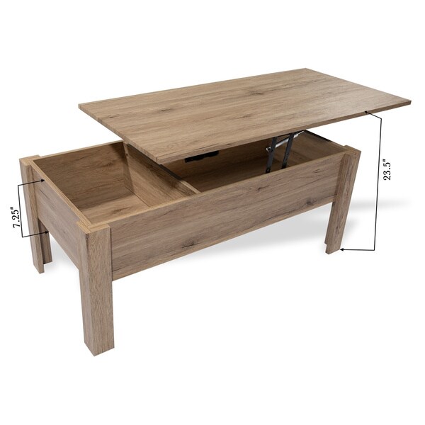 light oak lift top coffee table