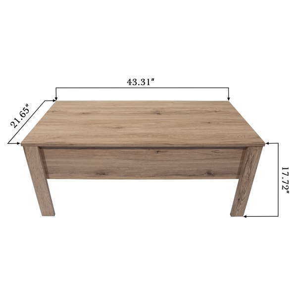 light oak lift top coffee table