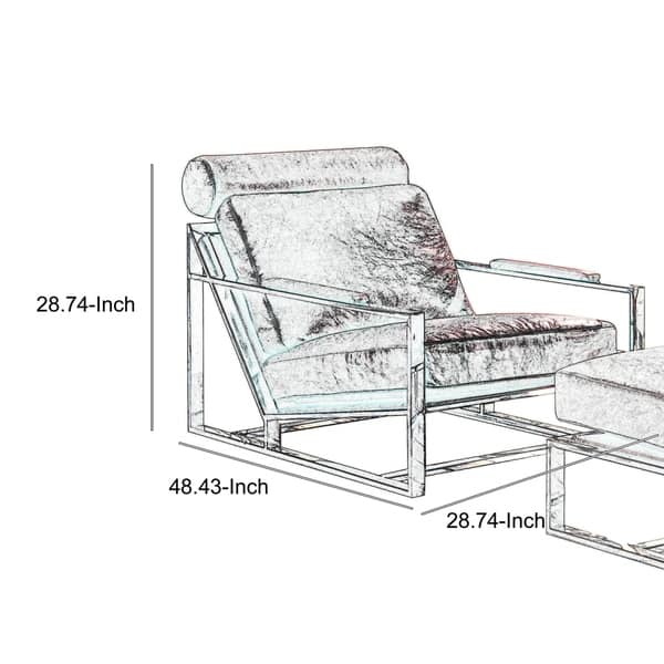 Metal Frame Leather Upholstered Accent Chair in Red Bed Bath & Beyond