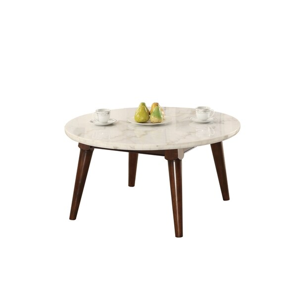 Wood Base Coffee Table With Marble Top Walnut Brown Free Wood Base Coffee Table With Marble Top Walnut Brown