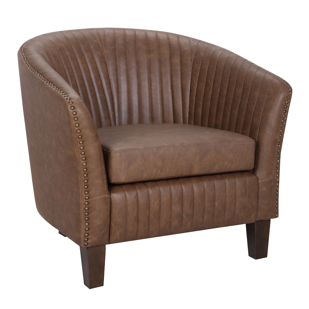 Shelton Faux Leather Club Chair
