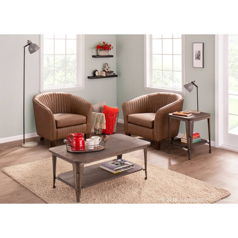 Shelton Faux Leather Club Chair