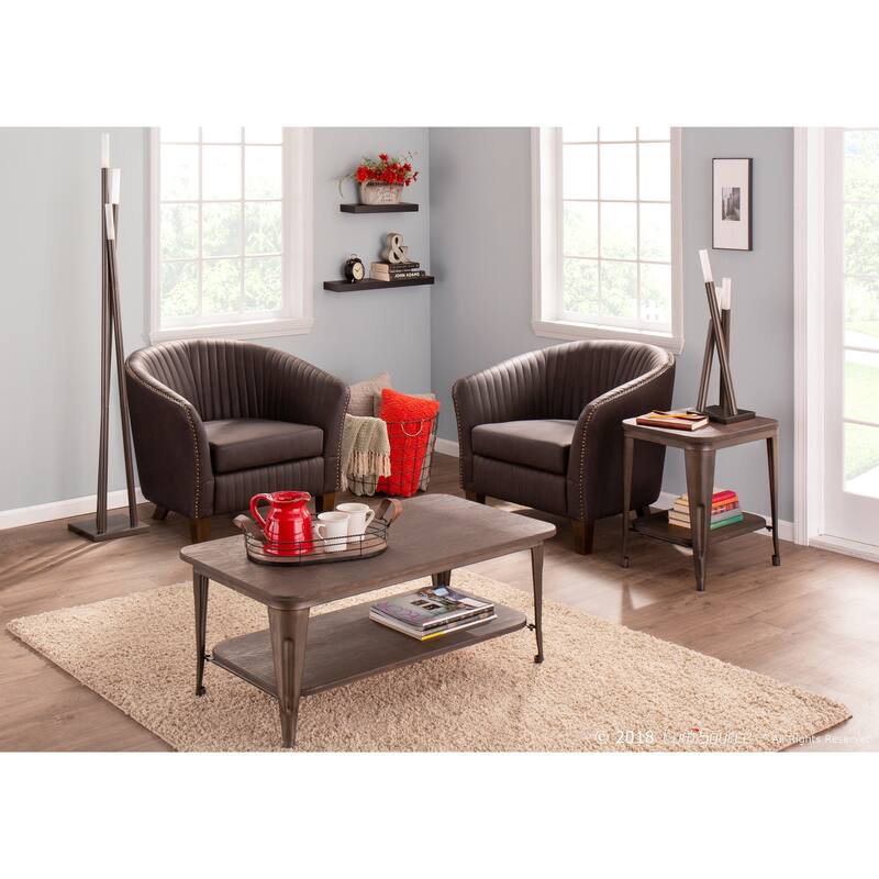 Shelton Faux Leather Club Chair