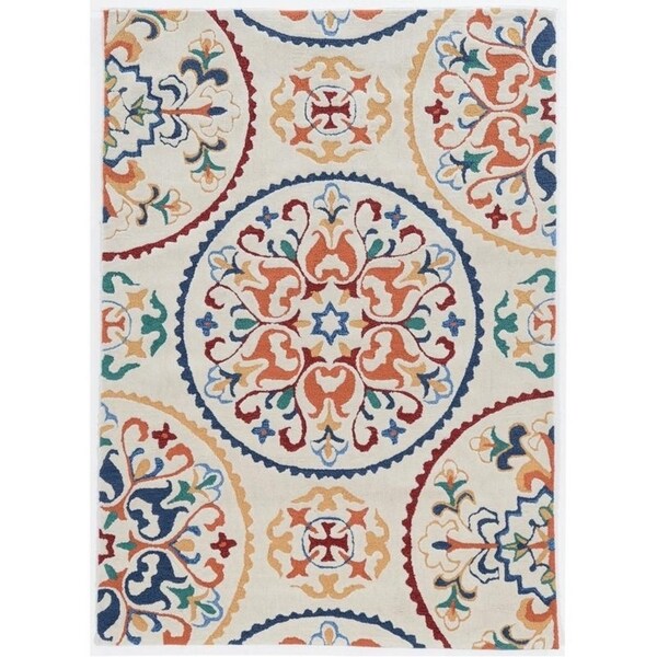 Trinity Rondels Ivory/Multi - 8' x10'
