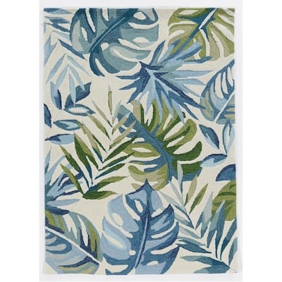 Trinity Bermuda Ivory/Blue - 5' x 7'