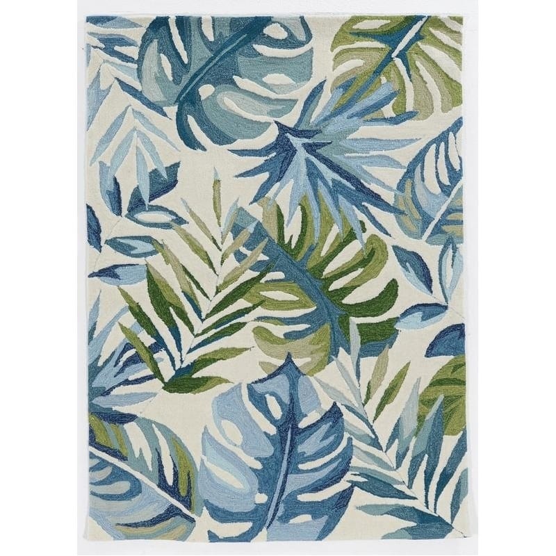 Linon Trinity Bermuda Ivory/Blue - 5' x 7'