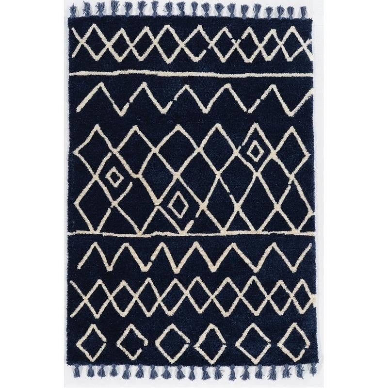 Bali Zag Blue Ivory - 5' x 7'