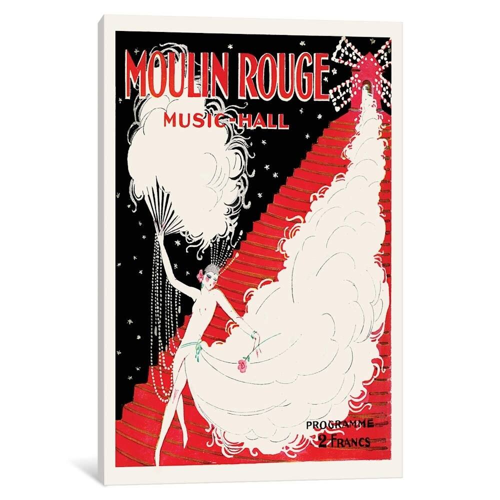 iCanvas "Moulin Rouge, Music-Hall Programme, 1920" by Charles Gesmar
