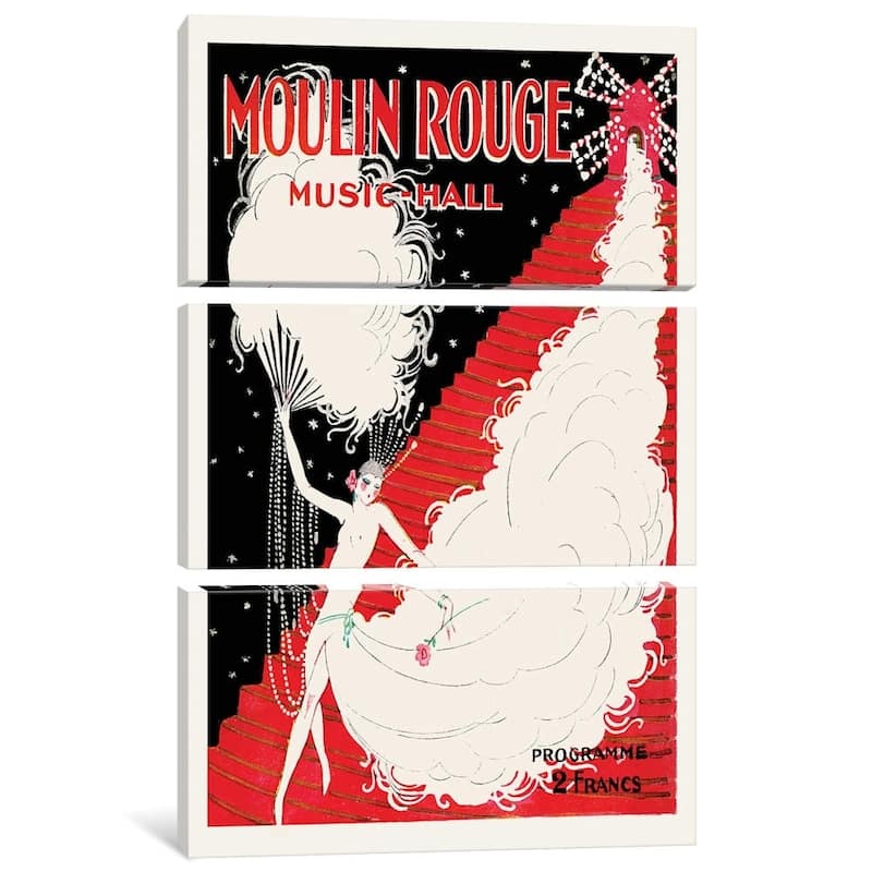 iCanvas "Moulin Rouge, Music-Hall Programme, 1920" by Charles Gesmar