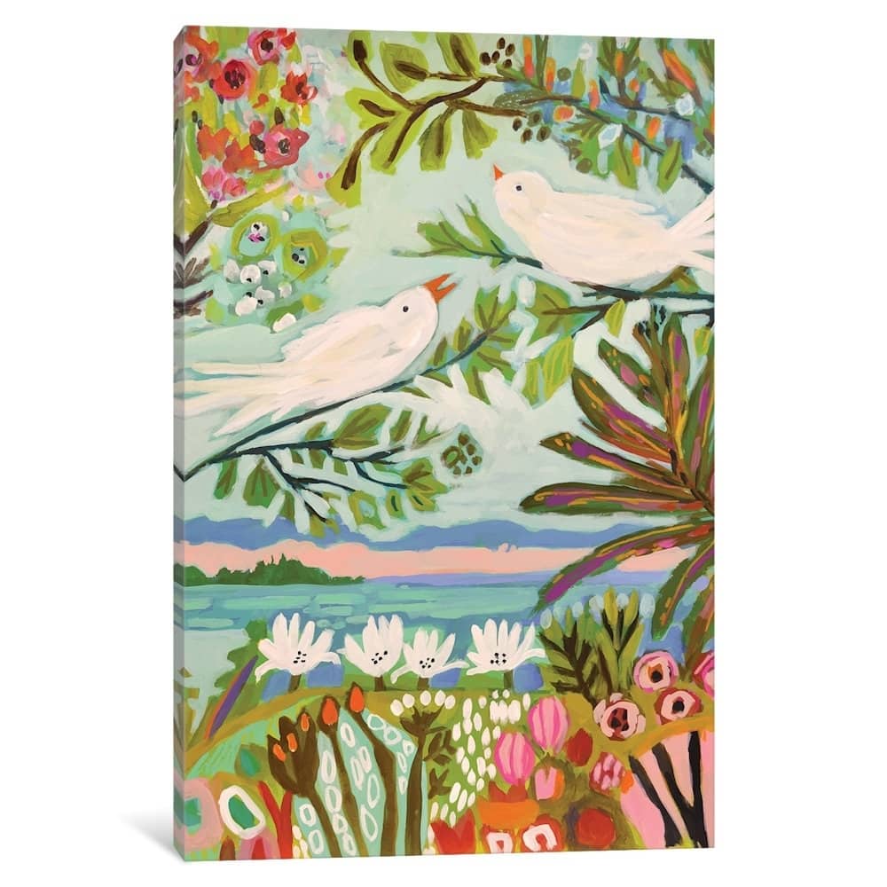 iCanvas "Birds In The Garden I" by Karen Fields