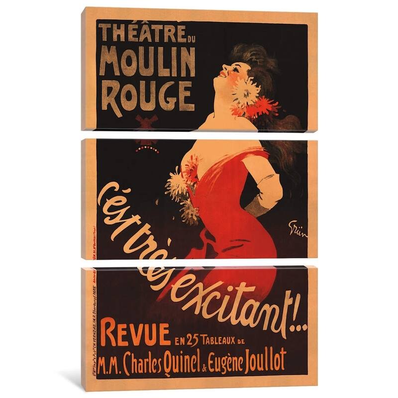 iCanvas "Theatre du Moulin Rouge, C'est Tres Excitant" by J.A. Grun