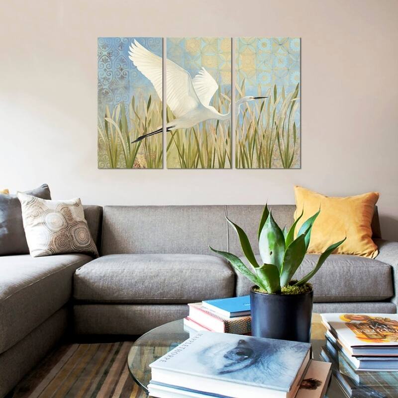 iCanvas "Snowy Egret In Flight" by Kathrine Lovell