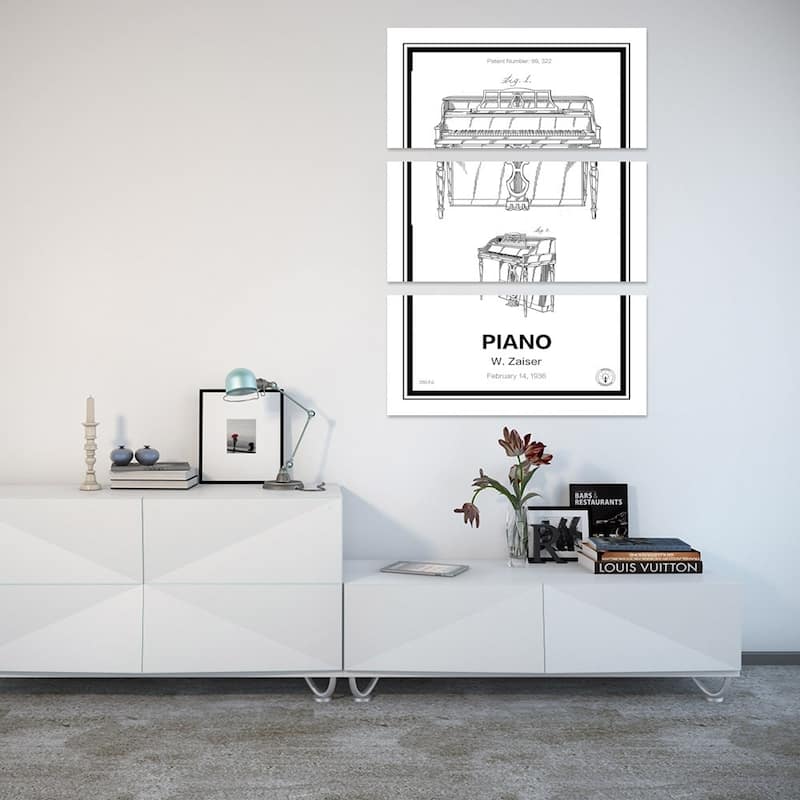 iCanvas "Piano" by Retro Patents