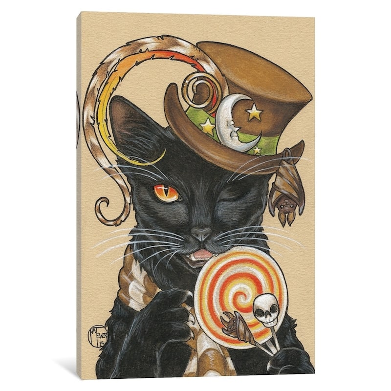 iCanvas "Halloween Cat With Lollipop" by Natalie Ewert