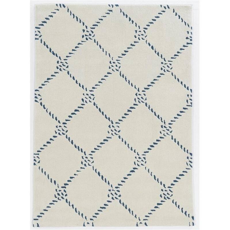 Trinity Rope Qua Ivory/Navy - 5' x 7'