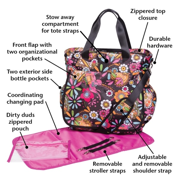 floral changing bag