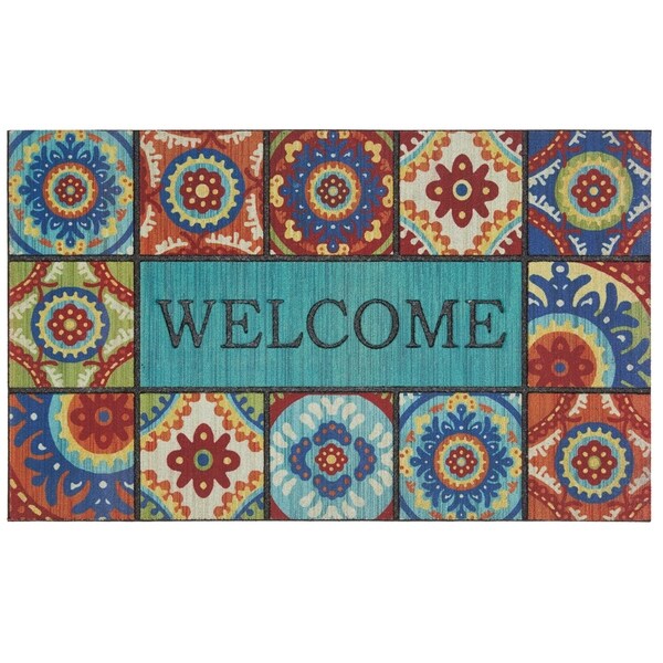 Mohawk Home Doorscapes Welcome Exotic Tiles Door Mat (1'6 x 2'6)