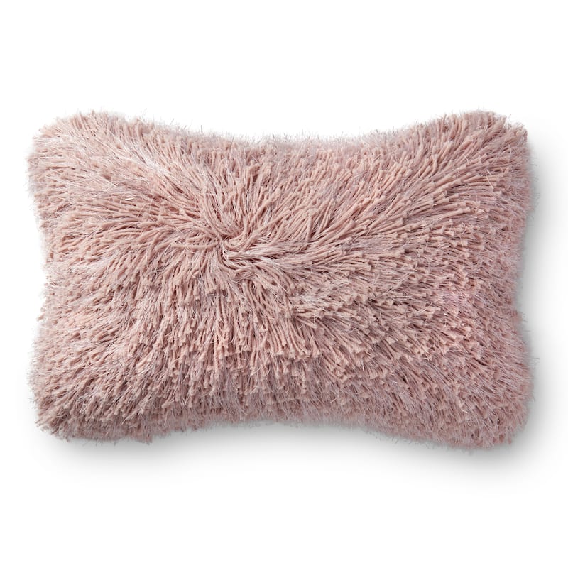 Shag Solid Shimmer 13 x 21 Throw Pillow