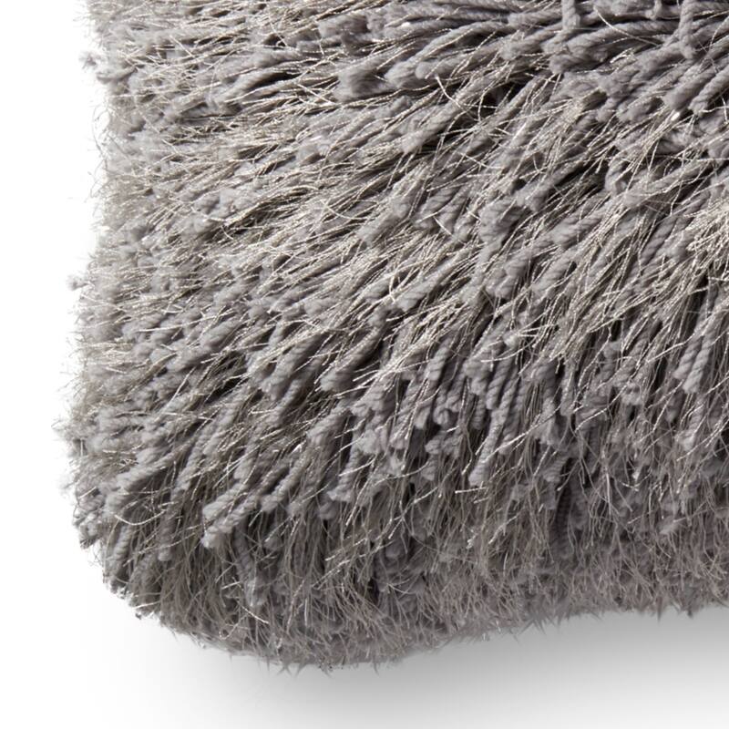 Shag Solid Shimmer 13 x 21 Throw Pillow