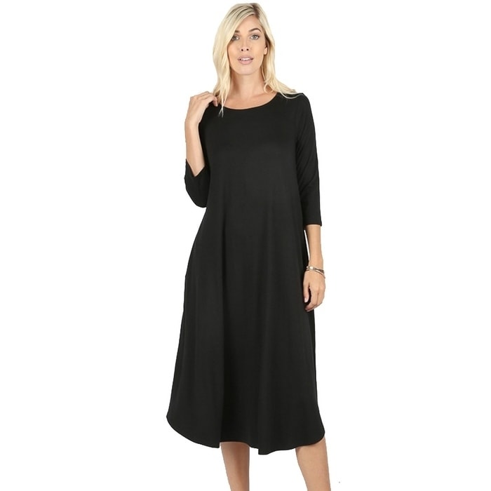 womens black dress with pockets