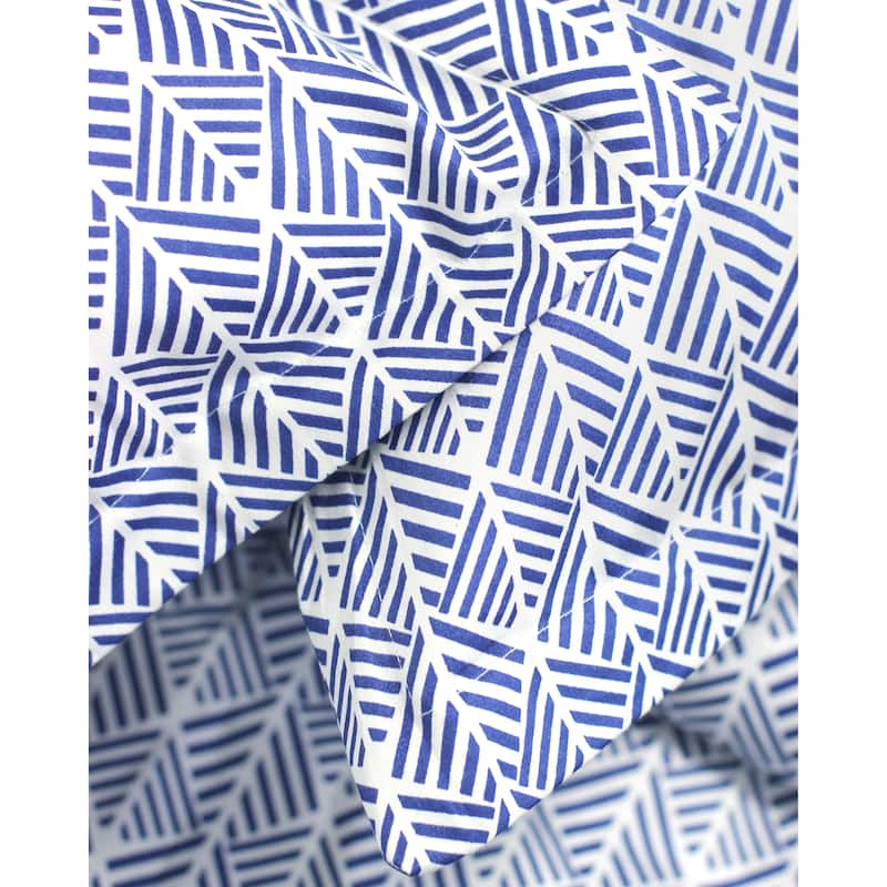 Printed Design Cotton Collection 400 Thread Count Blue Arrow Duvet Set