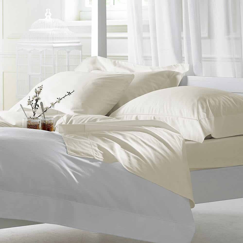 1000 Thread-Count 4PC Sheet Set King Marshmallow
