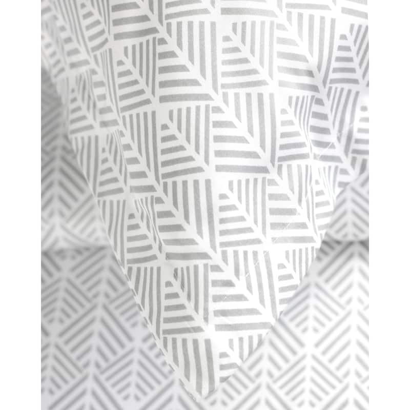 Printed Design Cotton Collection 400 Thread Count Grey Arrow Duvet Set