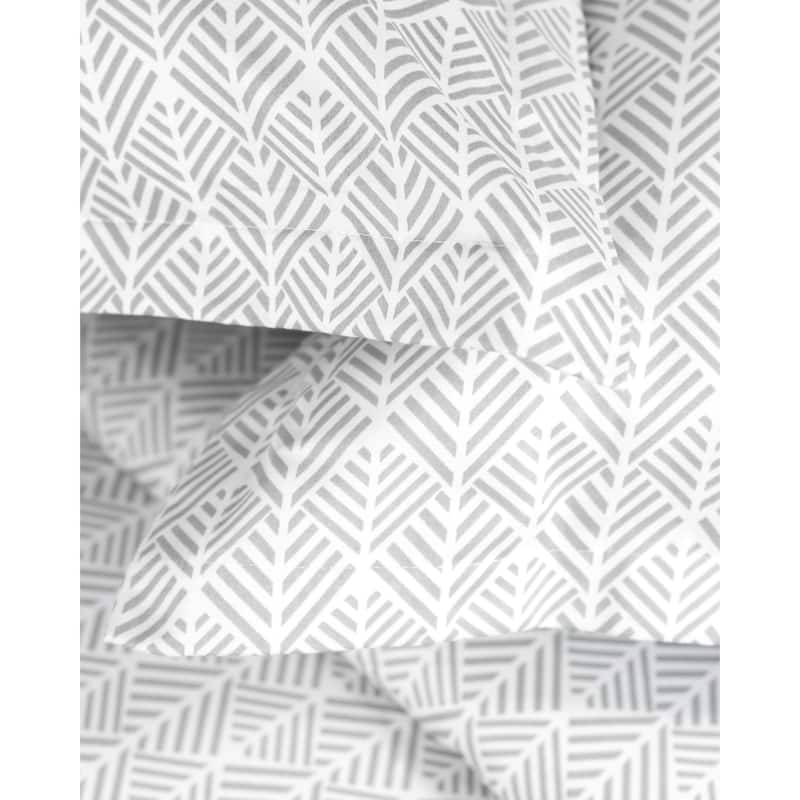 Printed Design Cotton Collection 400 Thread Count Grey Arrow Duvet Set