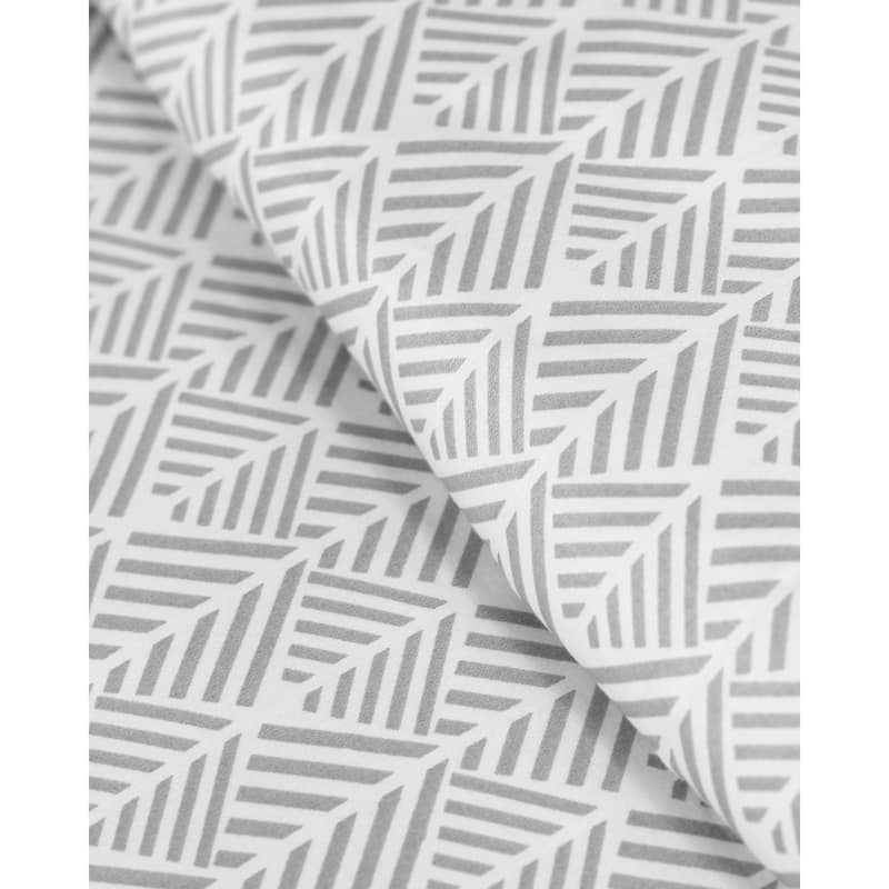 Printed Design Cotton Collection 400 Thread Count Grey Arrow Duvet Set