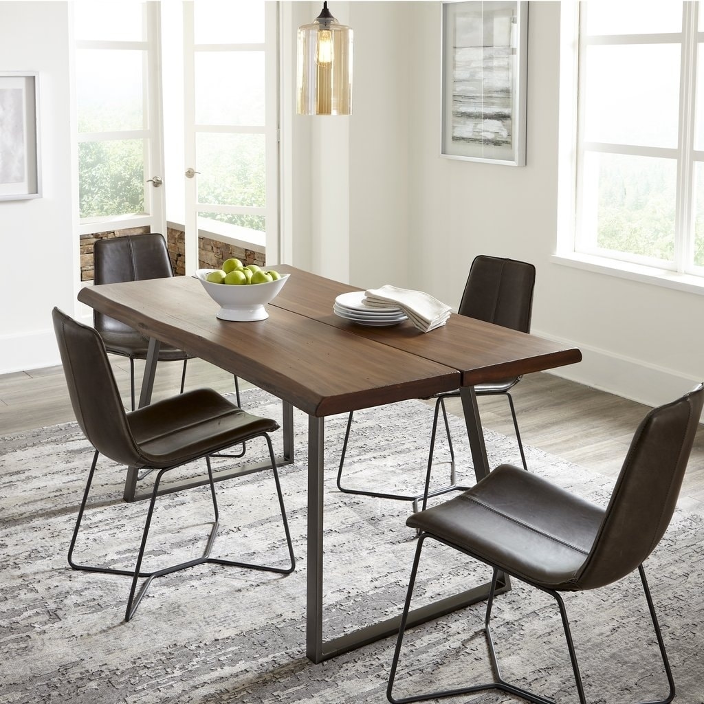 Shop Grain Wood Furniture Live Edge Industrial Dining Table
