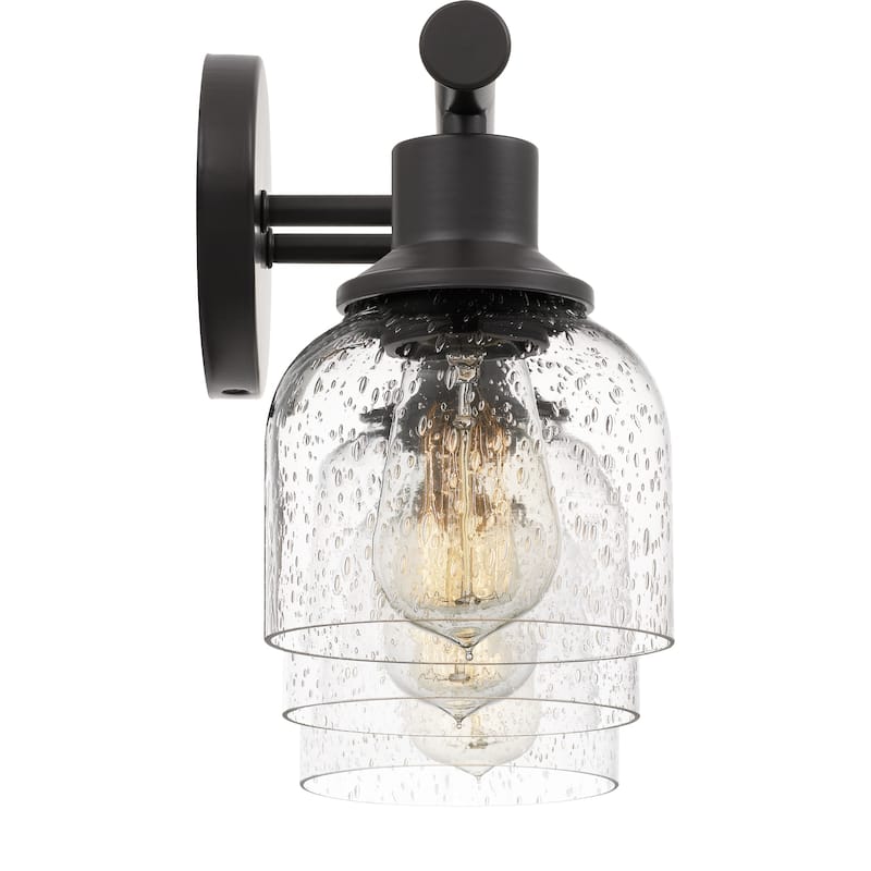 Strick & Bolton Emile 3-light Seedy Glass Vanity Light