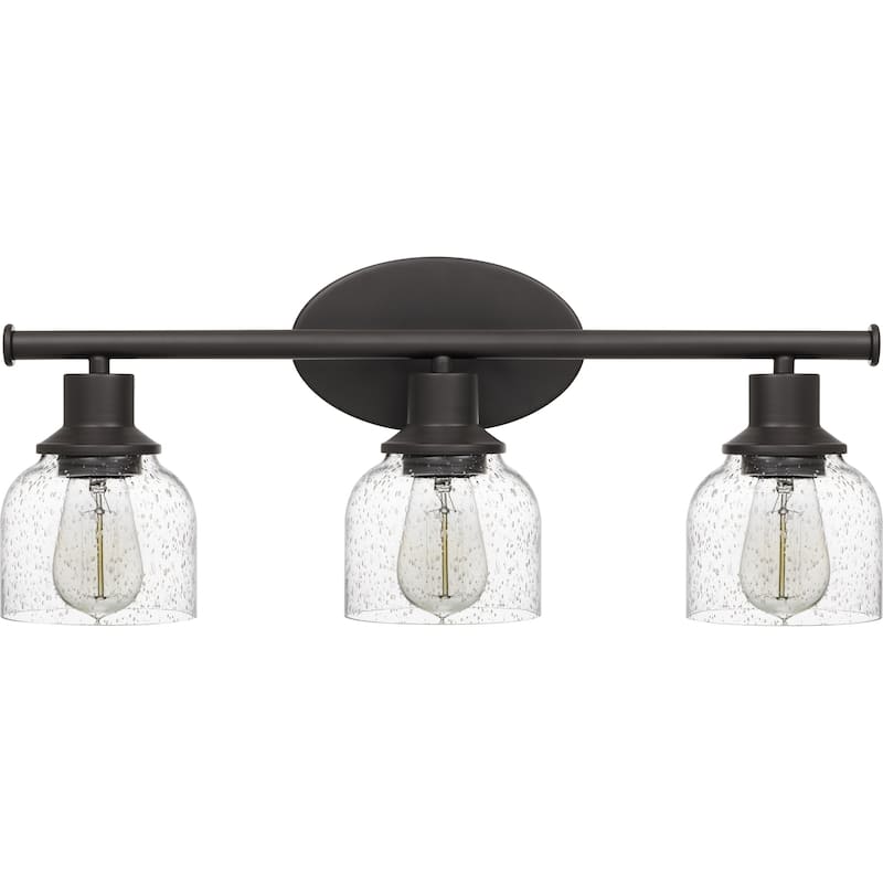 Strick & Bolton Emile 3-light Seedy Glass Vanity Light