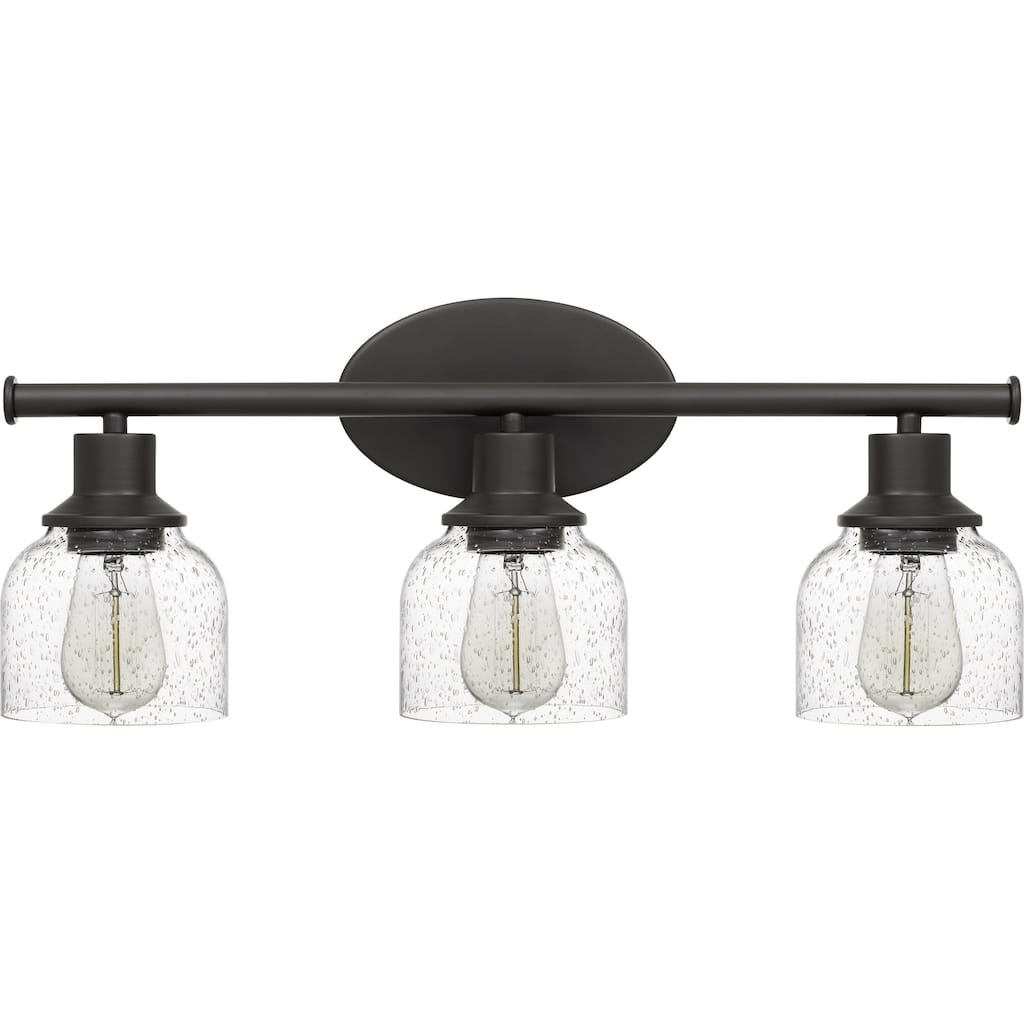 Strick & Bolton Emile 3-light Seedy Glass Vanity Light