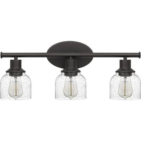 Strick & Bolton Emile 3-light Seedy Glass Vanity Light